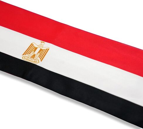USA And Egypt Flag Graduation Stole,Satin Embroidery Graduation Sash for International Students,72 Inch Length. in Kuwait