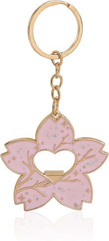 Cherry Bottle Opener Blossom Keychain, Cute Cherry Flower Blossom Keychains, Kawaii Accessories Pink Sakura Multi-Function, Trendy Funny Charm Car Key Chain Kawaii Accessories in Saudi Arabia