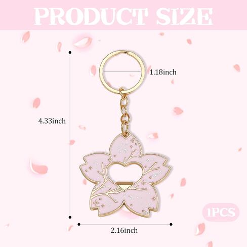 Cherry Bottle Opener Blossom Keychain, Cute Cherry Flower Blossom Keychains, Kawaii Accessories Pink Sakura Multi-Function, Trendy Funny Charm Car Key Chain Kawaii Accessories in Saudi Arabia