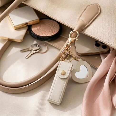 Flowers Bow Bag Accessories - 6 Pcs Floral Keychain Charms Brooch Lipstick Holder Pearl Chain Decor Set for Beach Tote Bags Compatible with YETI Bogg Graduation Birthday Gifts for Women Girls in Saudi Arabia