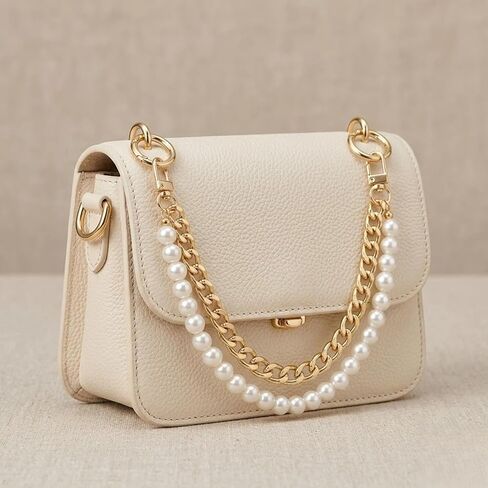 Flowers Bow Bag Accessories - 6 Pcs Floral Keychain Charms Brooch Lipstick Holder Pearl Chain Decor Set for Beach Tote Bags Compatible with YETI Bogg Graduation Birthday Gifts for Women Girls in Saudi Arabia