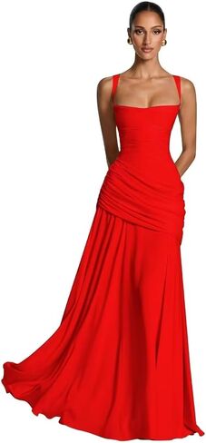 Chiffon Bridesmaid Dresses for Women Long 2026 Spaghetti Straps Pleated Wedding Party Dress Aline Formal Evening Gown in Saudi Arabia