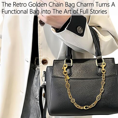 Bag Chain Charm for Handbag, Wallet Chain Charm, Golden Retro Chain Bag Charm Chains Extender Birthday Gift Chain Charms in Saudi Arabia