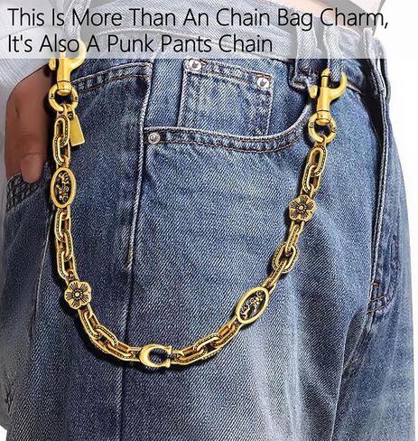 Bag Chain Charm for Handbag, Wallet Chain Charm, Golden Retro Chain Bag Charm Chains Extender Birthday Gift Chain Charms in Saudi Arabia