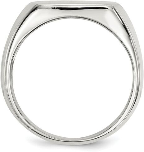 Solid 925 Sterling Silver 12x15mm Open Back Engravable Signet Ring in Kuwait
