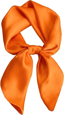 Fmeida 27.5" Square Silk-Like Satin Scarf for Women Soft Bandana with Gift Box & Card in Saudi Arabia