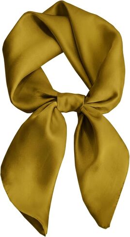 Fmeida 27.5" Square Silk-Like Satin Scarf for Women Soft Bandana with Gift Box & Card in Saudi Arabia