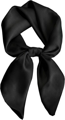 Fmeida 27.5" Square Silk-Like Satin Scarf for Women Soft Bandana with Gift Box & Card in Saudi Arabia