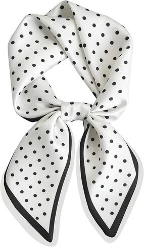 Fmeida 27.5" Square Silk-Like Satin Scarf for Women Soft Bandana with Gift Box & Card in Saudi Arabia