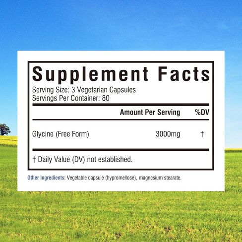 Innate Vitality Glycine Supplements, 3000mg per Serving, Bioavailable Form, Sleep, Relax, Collagen Glutathione Production, Non-GMO, Conditionally Essential Amino Acids, Vegan, 240 Capsules in Saudi Arabia