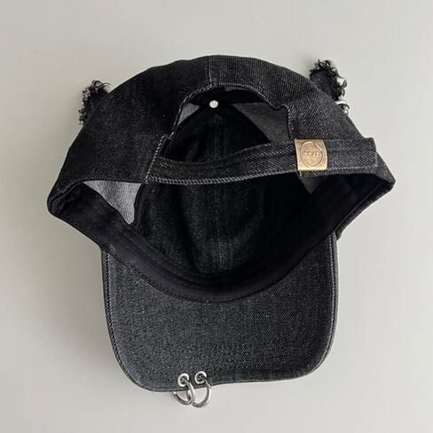 2000s Vintage Distressed Dog Ear Hat for Adults Spring and Autumn Baseball Cap Damaged Style Hat Black in Saudi Arabia