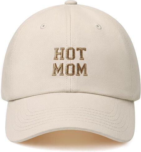 Hercicy Hot Mom Hat قبعة بيسبول بيج للأمهات المضحكات قبعة عالية على شكل ذيل حصان تصميم بسيط لهدايا الأم الجديدة هدية عيد الميلاد in Kuwait