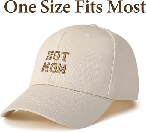 Hercicy Hot Mom Hat قبعة بيسبول بيج للأمهات المضحكات قبعة عالية على شكل ذيل حصان تصميم بسيط لهدايا الأم الجديدة هدية عيد الميلاد in Kuwait
