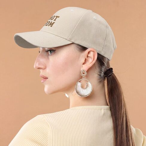 Hercicy Hot Mom Hat قبعة بيسبول بيج للأمهات المضحكات قبعة عالية على شكل ذيل حصان تصميم بسيط لهدايا الأم الجديدة هدية عيد الميلاد in Kuwait