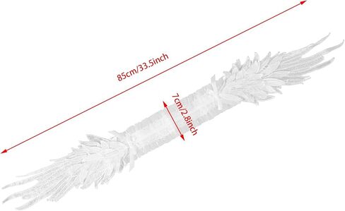 GREUS Angel Wing Headband Gothic Lolita Lace Hair Accessory, White & Black Feather Wing Cosplay Hairpiece Headdress for Women in Kuwait