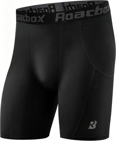 Roadbox Men’s Compression Shorts, Spandex Athletic Running Shorts, Performance Workout Underwear for Sports Basketball in Saudi Arabia