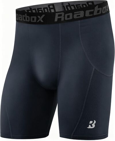 Roadbox Men’s Compression Shorts, Spandex Athletic Running Shorts, Performance Workout Underwear for Sports Basketball in Saudi Arabia