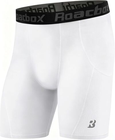 Roadbox Men’s Compression Shorts, Spandex Athletic Running Shorts, Performance Workout Underwear for Sports Basketball in Saudi Arabia