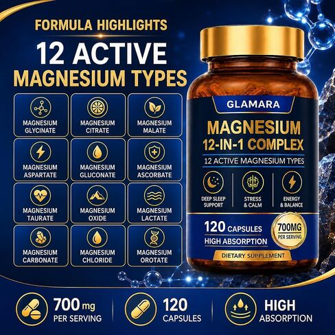 Glamara Magnesium 12 in 1 Complex (1) | Glamara Magnesium Complex in Saudi Arabia