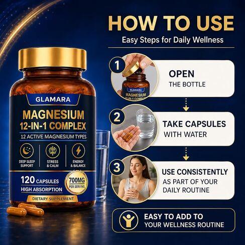 Glamara Magnesium 12 in 1 Complex (1) | Glamara Magnesium Complex in Saudi Arabia