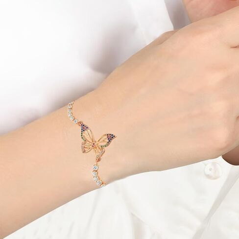 Butterflies Bracelet Gifts for Mothers Day,Tennis Bracelet With Sparkling Cubic Zirconia,Gifts for Women Mom Wife in Saudi Arabia