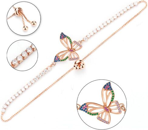 Butterflies Bracelet Gifts for Mothers Day,Tennis Bracelet With Sparkling Cubic Zirconia,Gifts for Women Mom Wife in Saudi Arabia