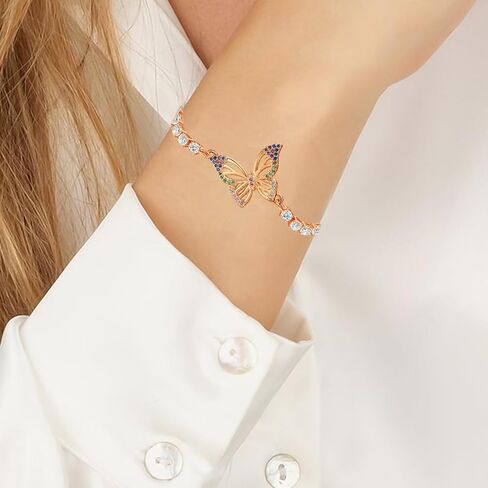 Butterflies Bracelet Gifts for Mothers Day,Tennis Bracelet With Sparkling Cubic Zirconia,Gifts for Women Mom Wife in Saudi Arabia