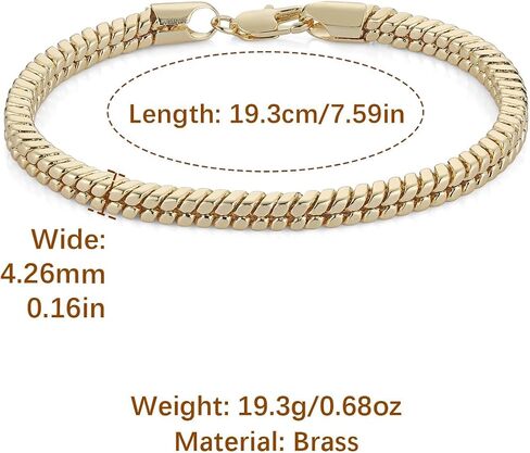 HZMAN Gold Bracelets for Women - 4 Styles Trendy Metal Link Chain Jewelry for Daily/Party Wear, Fashion Statement Accessories in Kuwait