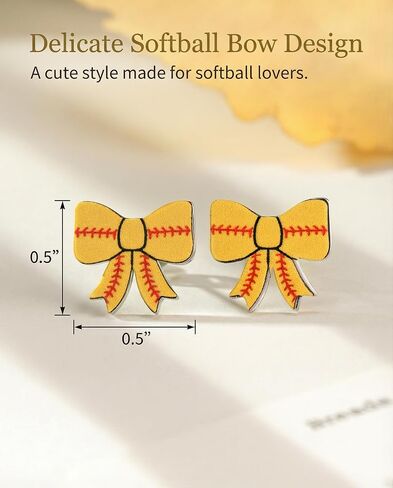 Jeka Softball Earrings for Girls Stuff Accessories Sports Jewelry Ages 8-12 12-14 Teen Girl Team Women Mom Coach Player Tween in Saudi Arabia