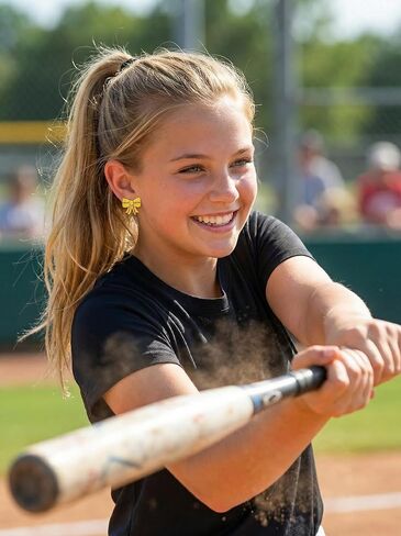 Jeka Softball Earrings for Girls Stuff Accessories Sports Jewelry Ages 8-12 12-14 Teen Girl Team Women Mom Coach Player Tween in Saudi Arabia