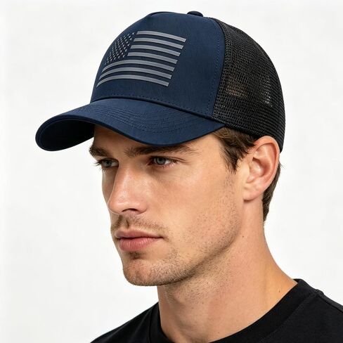 3 Pack American Flag Trucker Hat USA Snapback Mesh Baseball Cap for Men Women in Saudi Arabia
