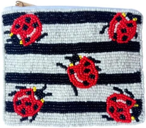 Ladies Beetle Themed Beaded Coin Purse in Kuwait