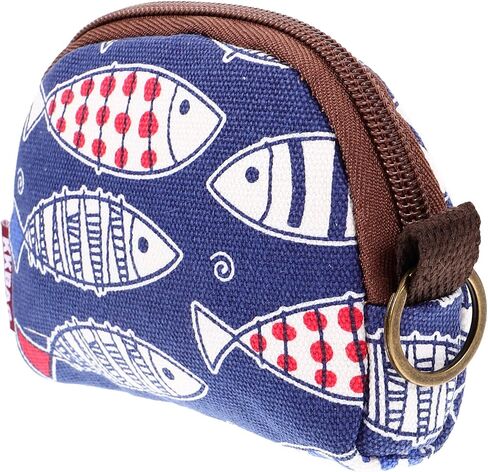 Japanese Coin Pouch Small Change Purse Cute Shell Design Cotton Fabric Coin Organizer for Women Everyday Carry Tiny Makeup Bag in Saudi Arabia