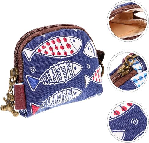 Japanese Coin Pouch Small Change Purse Cute Shell Design Cotton Fabric Coin Organizer for Women Everyday Carry Tiny Makeup Bag in Saudi Arabia