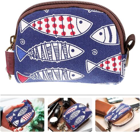 Japanese Coin Pouch Small Change Purse Cute Shell Design Cotton Fabric Coin Organizer for Women Everyday Carry Tiny Makeup Bag in Saudi Arabia