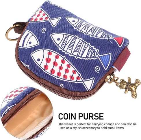 Japanese Coin Pouch Small Change Purse Cute Shell Design Cotton Fabric Coin Organizer for Women Everyday Carry Tiny Makeup Bag in Saudi Arabia