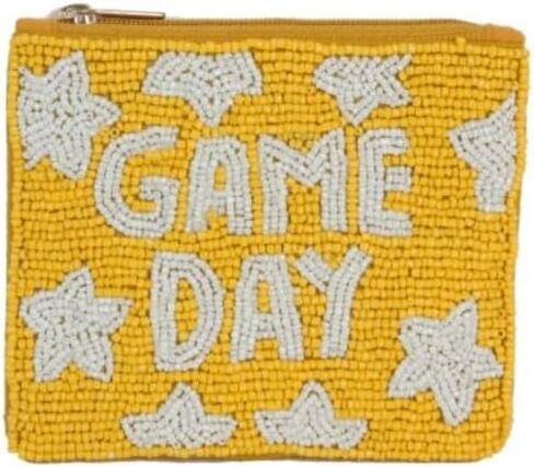 محفظة عملات معدنية مطرزة بالكامل بموضوع GAME DAY، حقيبة صغيرة مصنوعة يدويًا لمحفظة العملات المعدنية in Kuwait