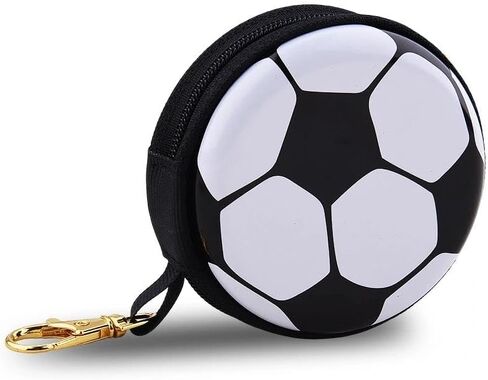 Soccer Ball Shaped Coin Purse with Keychain Mini Soccer Themed Wallet for Coins Cash Keys Sports Fan Players Accessory for Football Birthday Christmas Party Decoration in Kuwait