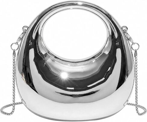 Acrylic Moon Purse for Women Easy-Open Closure Evening Clutch Handbag Small Crossbody Bag for Wedding Party Prom in Saudi Arabia