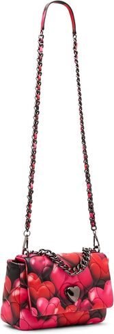 Betsey Johnson Bubble Hearts Flap Bag Black Multi in Kuwait