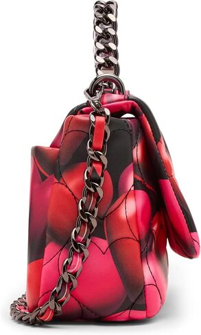 Betsey Johnson Bubble Hearts Flap Bag Black Multi in Kuwait