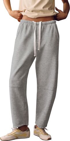 Anoumcy Women’s Barrel Drawstring Pants Spring Fall Comfy Sweatpants Casual Lounge Pants with Pockets in Saudi Arabia