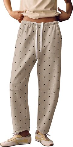 Anoumcy Women’s Barrel Drawstring Pants Spring Fall Comfy Sweatpants Casual Lounge Pants with Pockets in Saudi Arabia