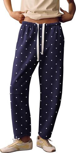 Anoumcy Women’s Barrel Drawstring Pants Spring Fall Comfy Sweatpants Casual Lounge Pants with Pockets in Saudi Arabia