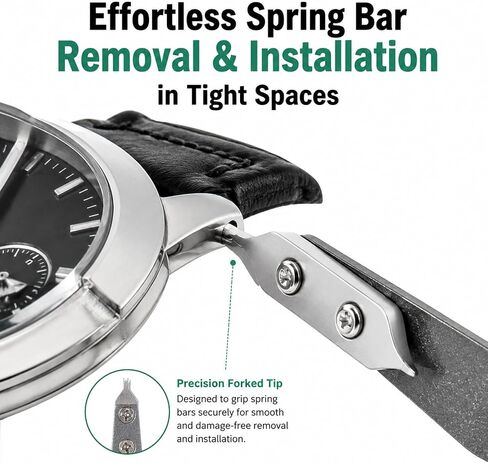 7825 Watch Spring Bar Tweezer Watch Spring Bar Plier Removal Tool V Shaped Watches Springs Bars Tweezers Aluminum Alloy Lug Removal Fitting Tool for Watchmaker and Repairer in Kuwait