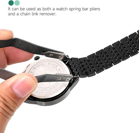 7825 Watch Spring Bar Tweezer Watch Spring Bar Plier Removal Tool V Shaped Watches Springs Bars Tweezers Aluminum Alloy Lug Removal Fitting Tool for Watchmaker and Repairer in Kuwait
