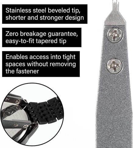7825 Watch Spring Bar Tweezer Watch Spring Bar Plier Removal Tool V Shaped Watches Springs Bars Tweezers Aluminum Alloy Lug Removal Fitting Tool for Watchmaker and Repairer in Kuwait
