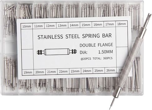 Chedin Watch Link Remover Kit with Spring Bar Tool and 360Pcs Watch Band Pins 8-25mm Lengths for Strap Adjustment and Repair in Saudi Arabia