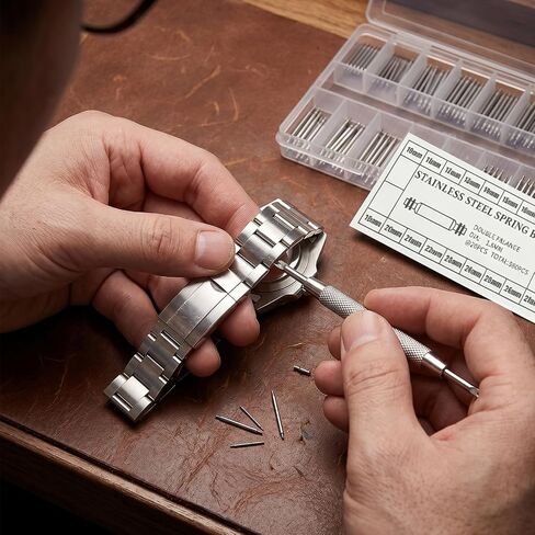 Chedin Watch Link Remover Kit with Spring Bar Tool and 360Pcs Watch Band Pins 8-25mm Lengths for Strap Adjustment and Repair in Saudi Arabia