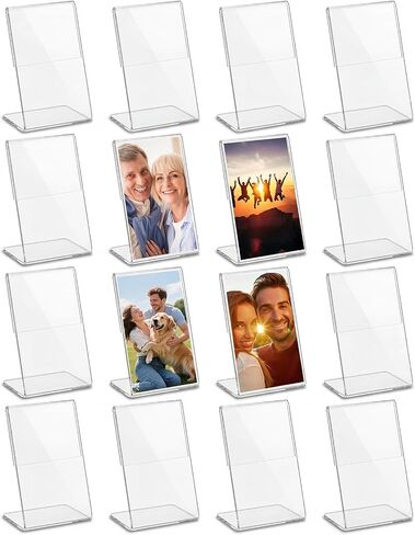 16 Pack 2x3 Wallet Size Picture Frame, Mini Acrylic Photos Frames Holder for Polaroid Instax in Saudi Arabia